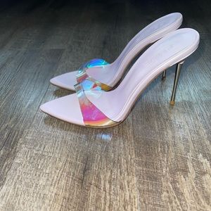 Purple Slip On Heels